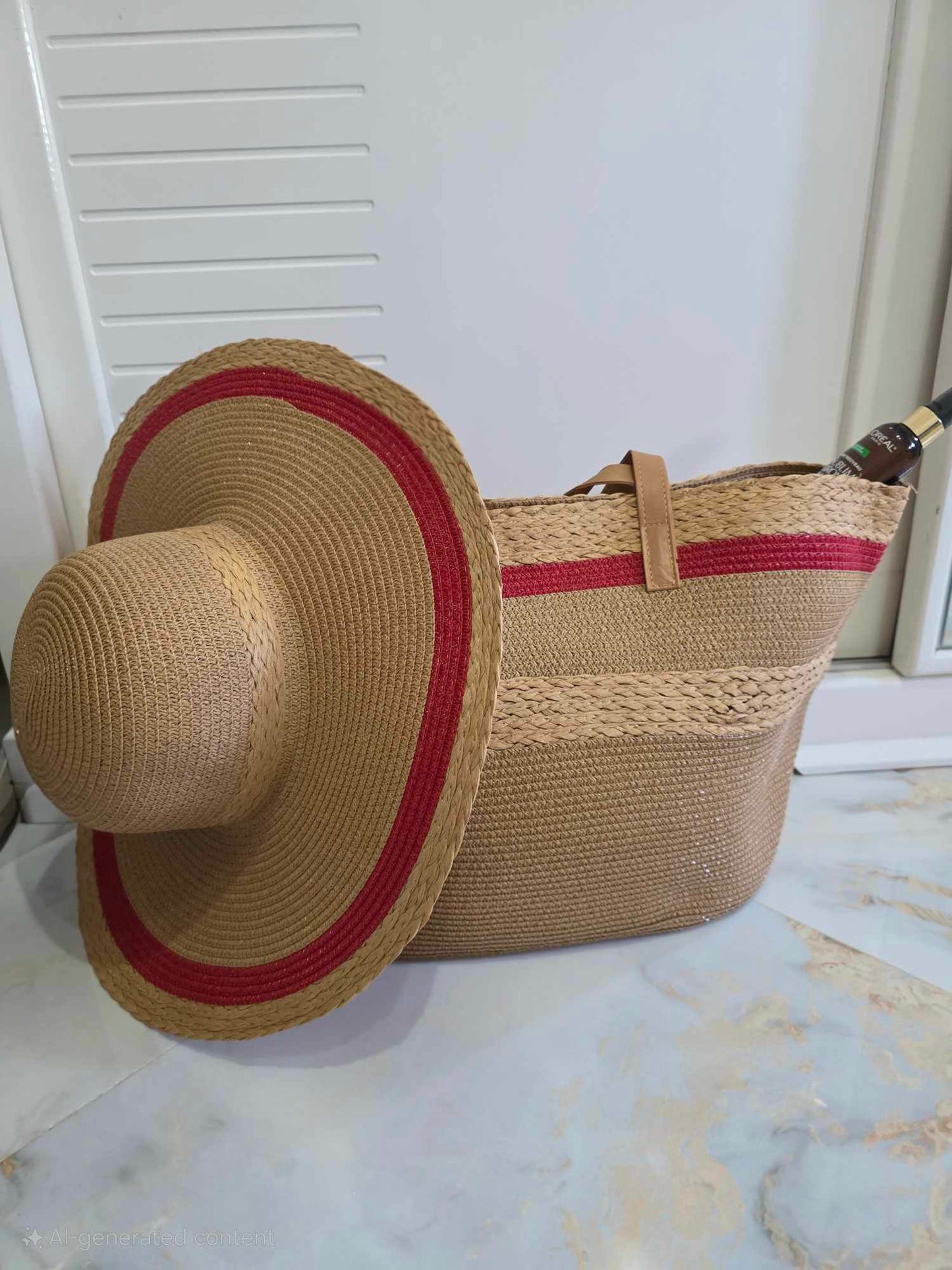 Ensemble sac + chapeau de plage